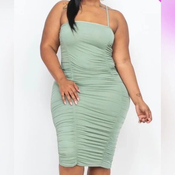 mint green and lavender dress D Michelle Dress